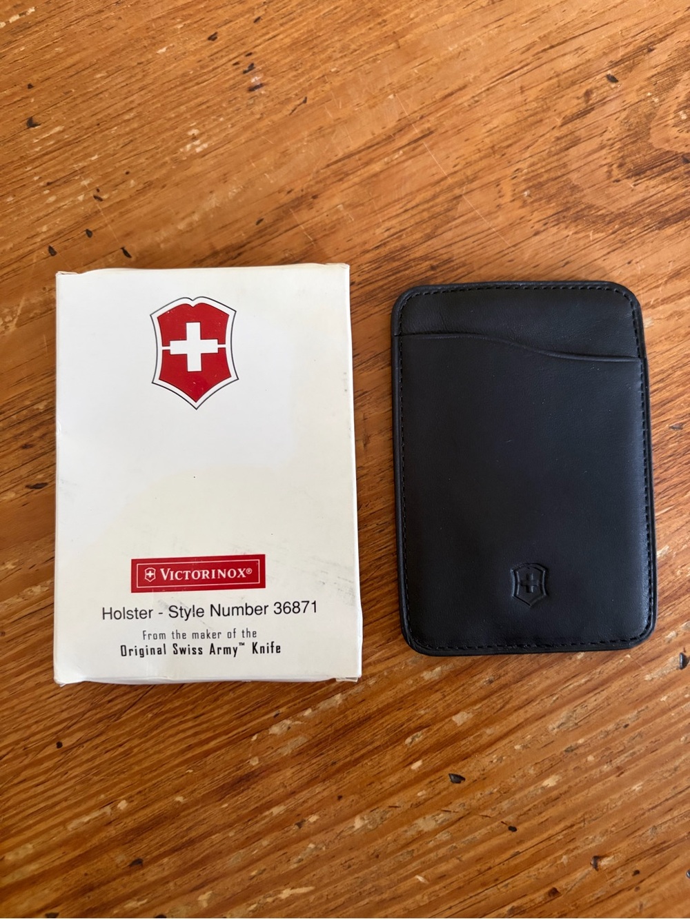 Victorinox Black Leather Card Wallet